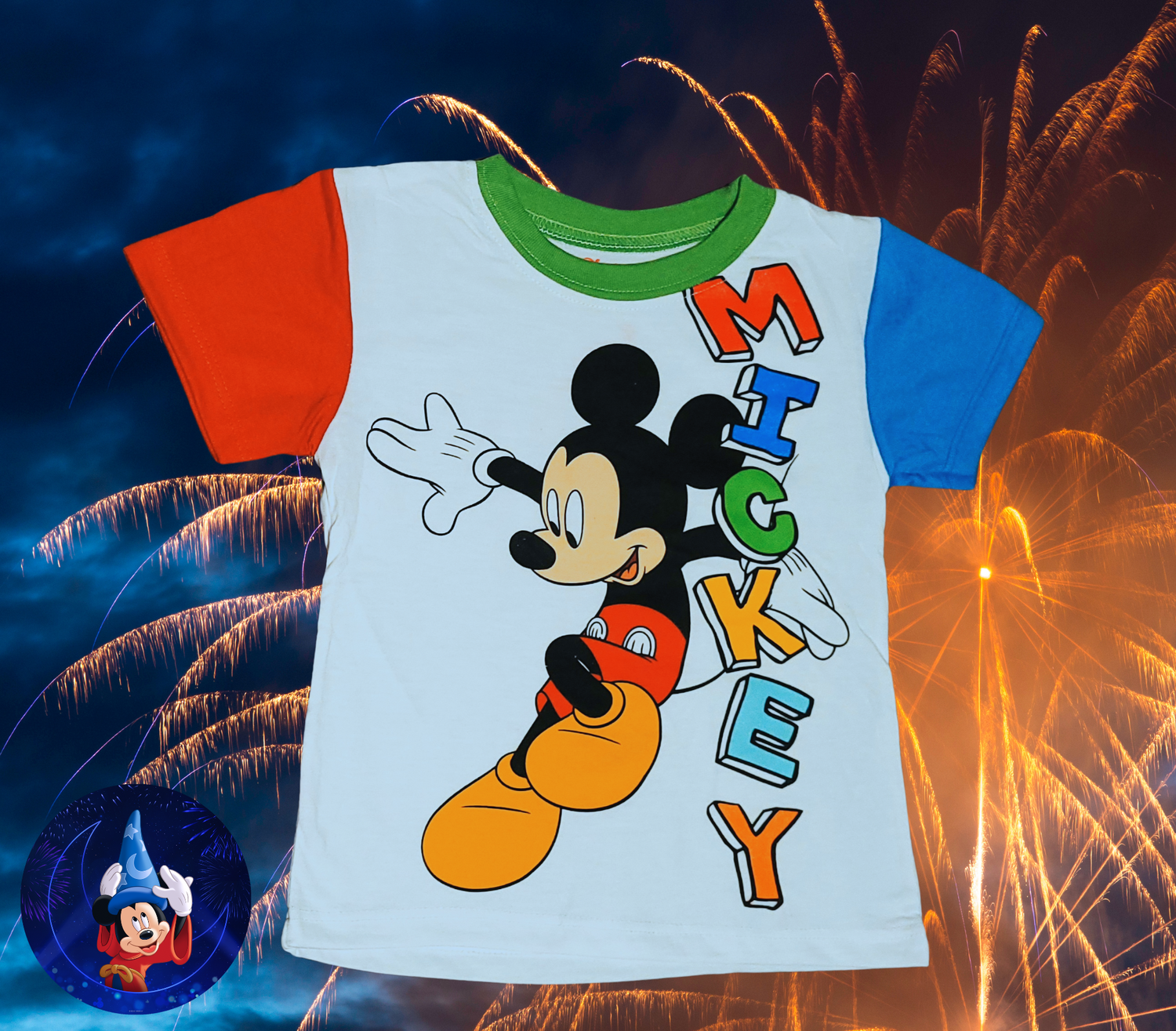 Licensed Mickey Mouse Colorful Toddler Tee