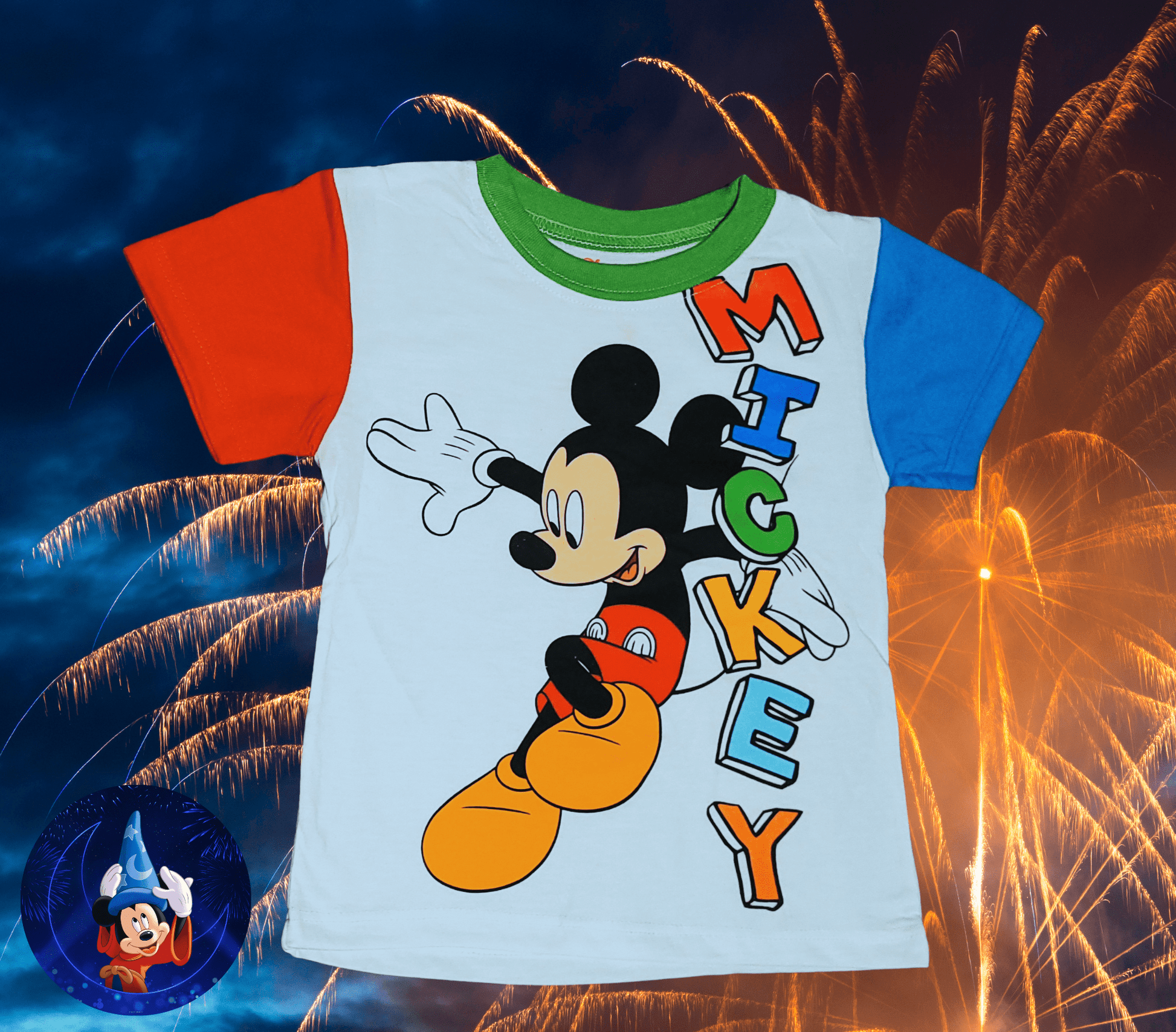 Mickey Mouse Colorful Toddler Tee - Little Looms