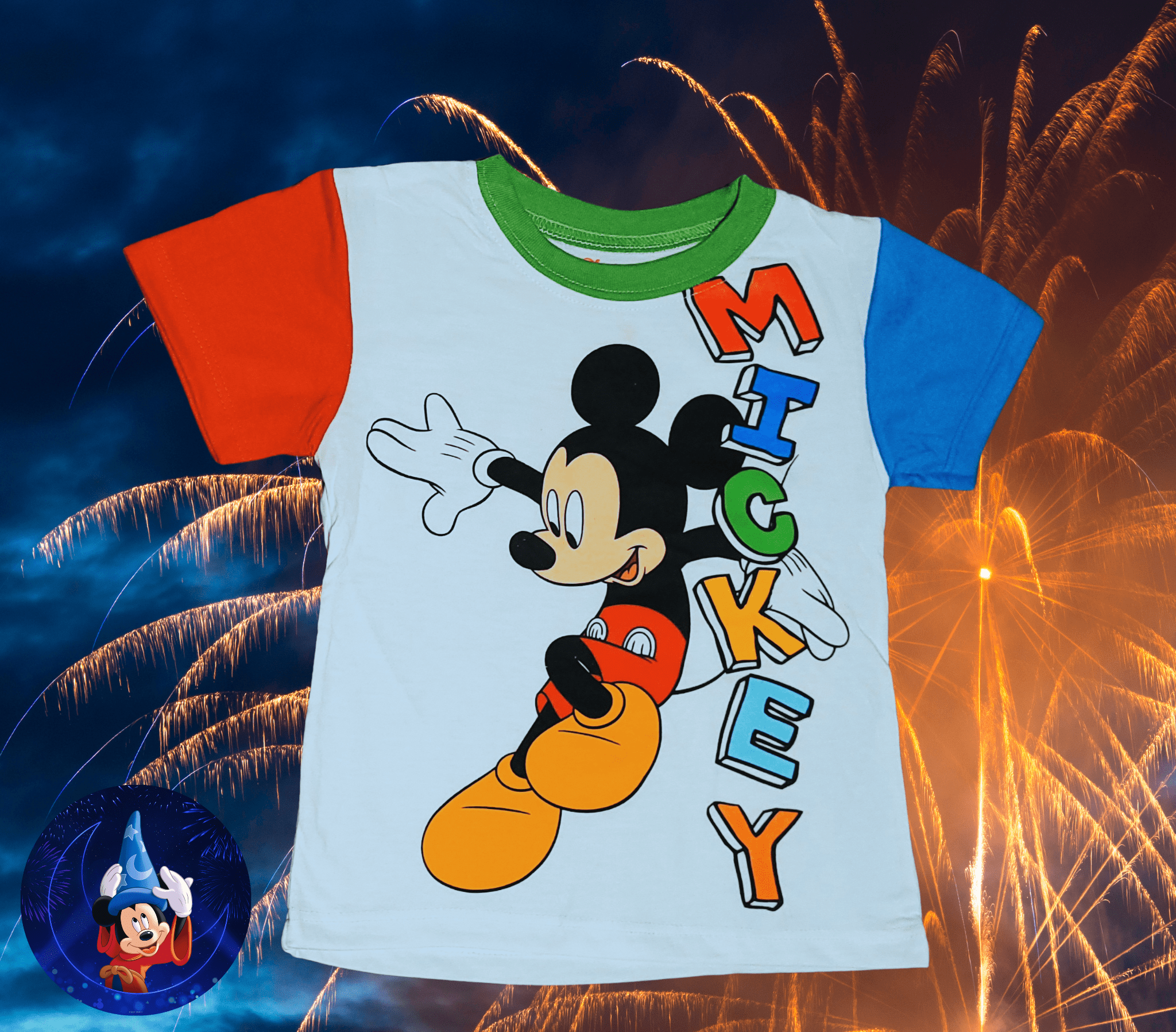 Mickey Mouse Colorful Toddler Tee - Little Looms