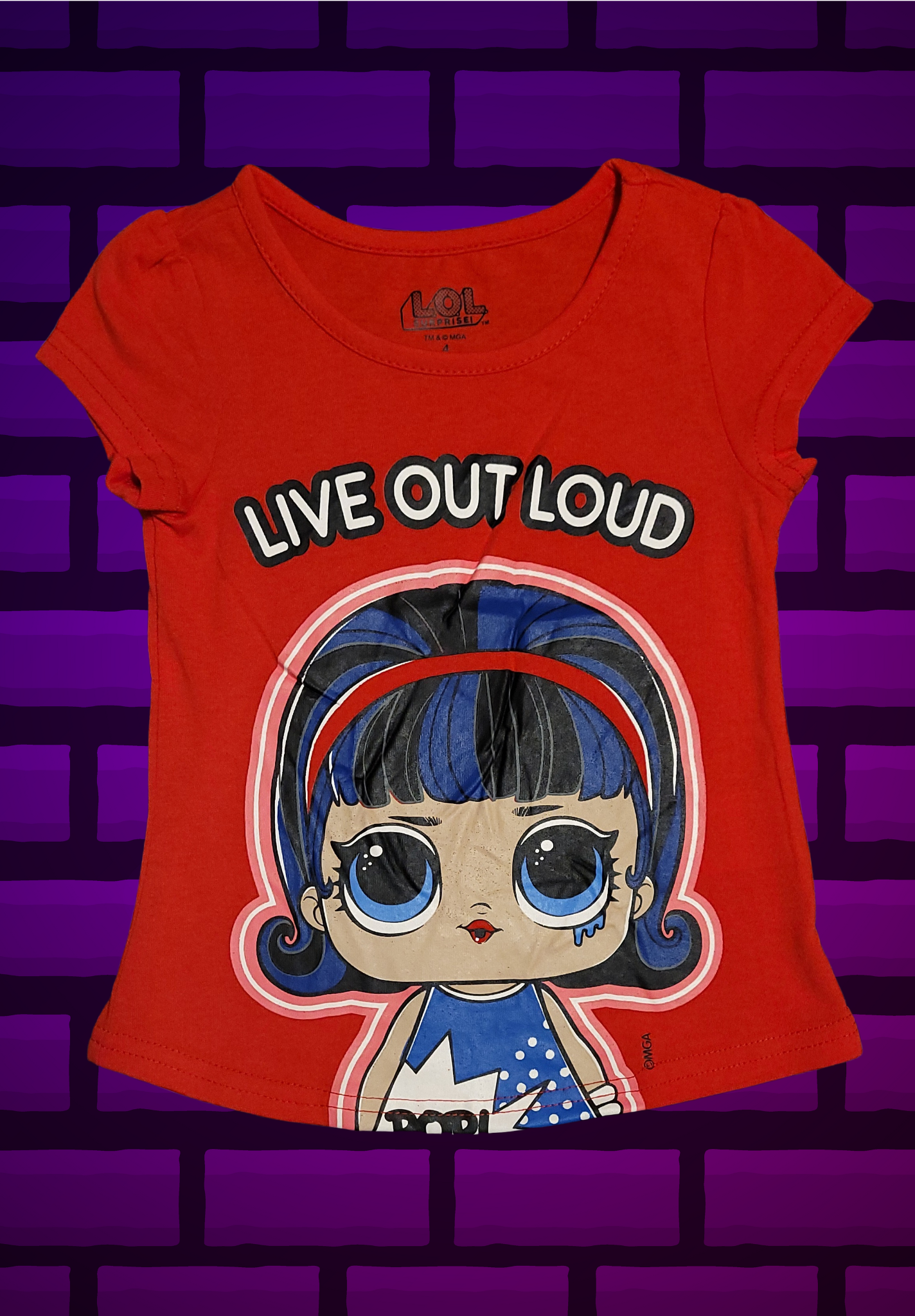 Licensed LOL Toddler Girls' "Live Out Loud" Graphic Tee