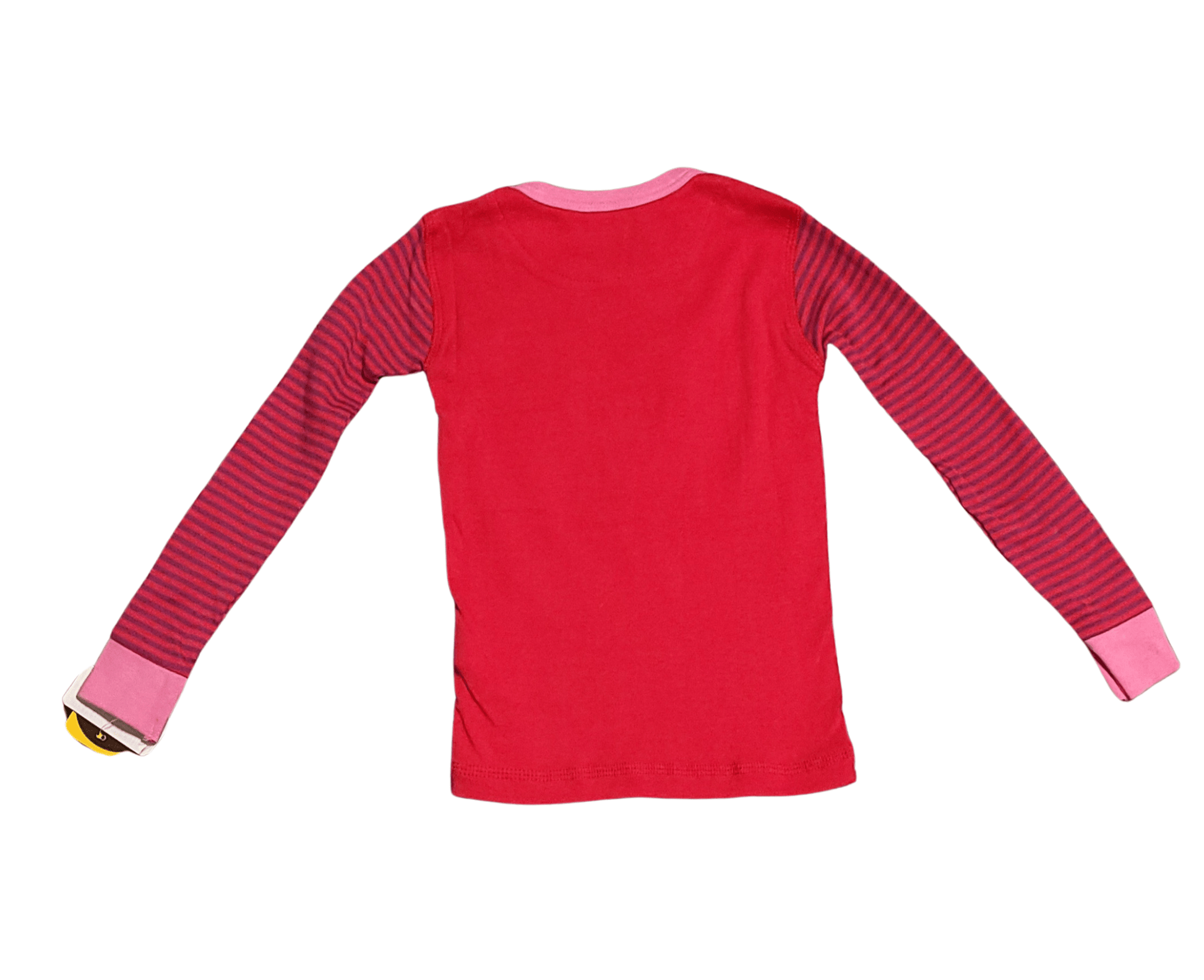 Petit Lem Red Polka Dot Toddler Girl Pajama Set with Striped Cat Embroidery - Little Looms