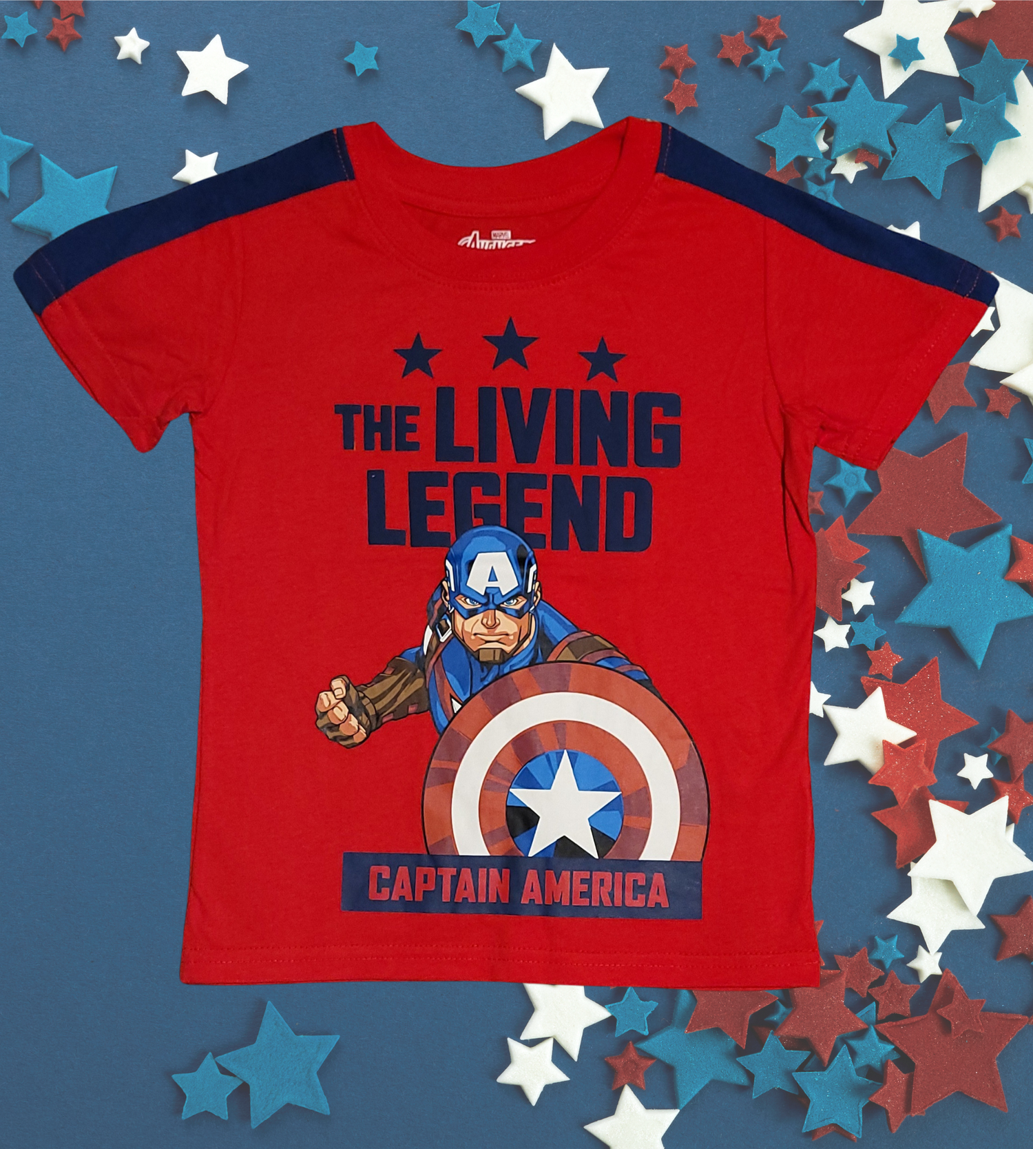 Licensed Marvel Avengers Captain America The Living Legend Toddler Boy T-shirt