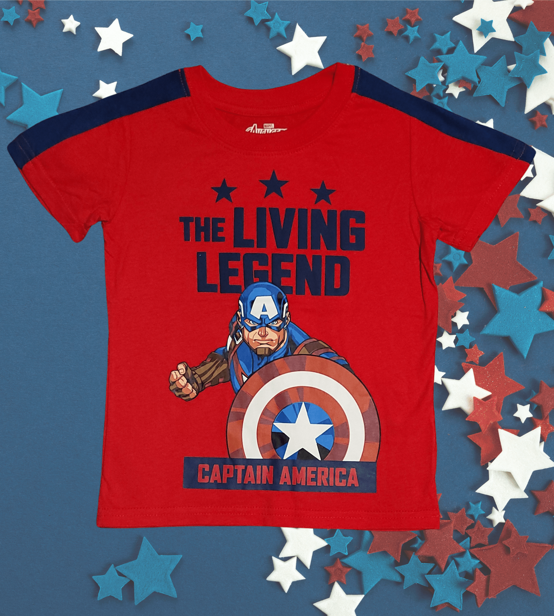 Marvel Avengers Captain America The Living Legend Toddler Boy T-shirt - Little Looms