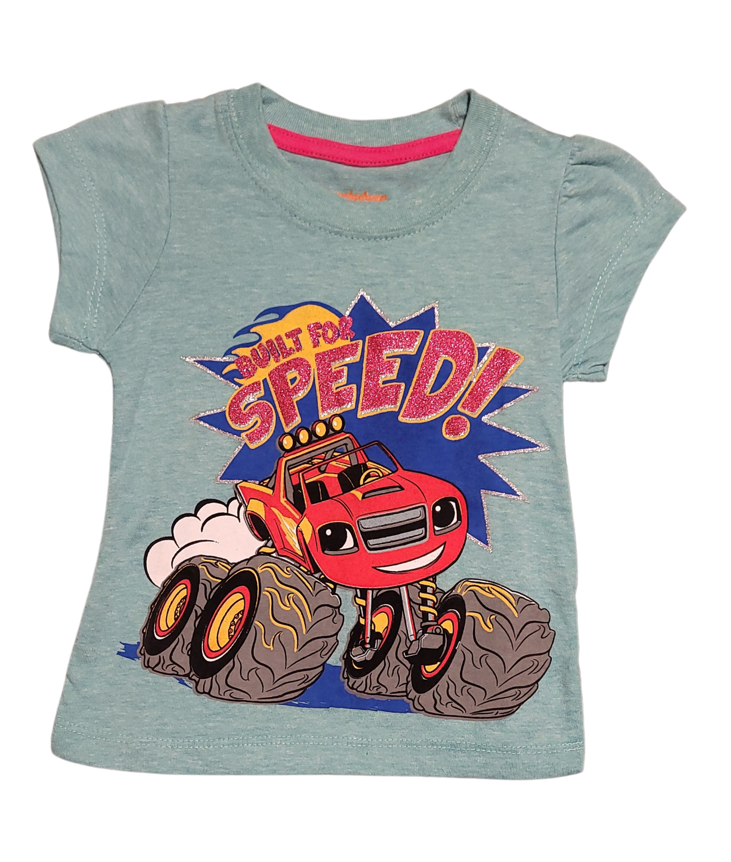 Licensed Nickelodeon Blaze “Built for Speed!” Toddler Girl T-Shirt