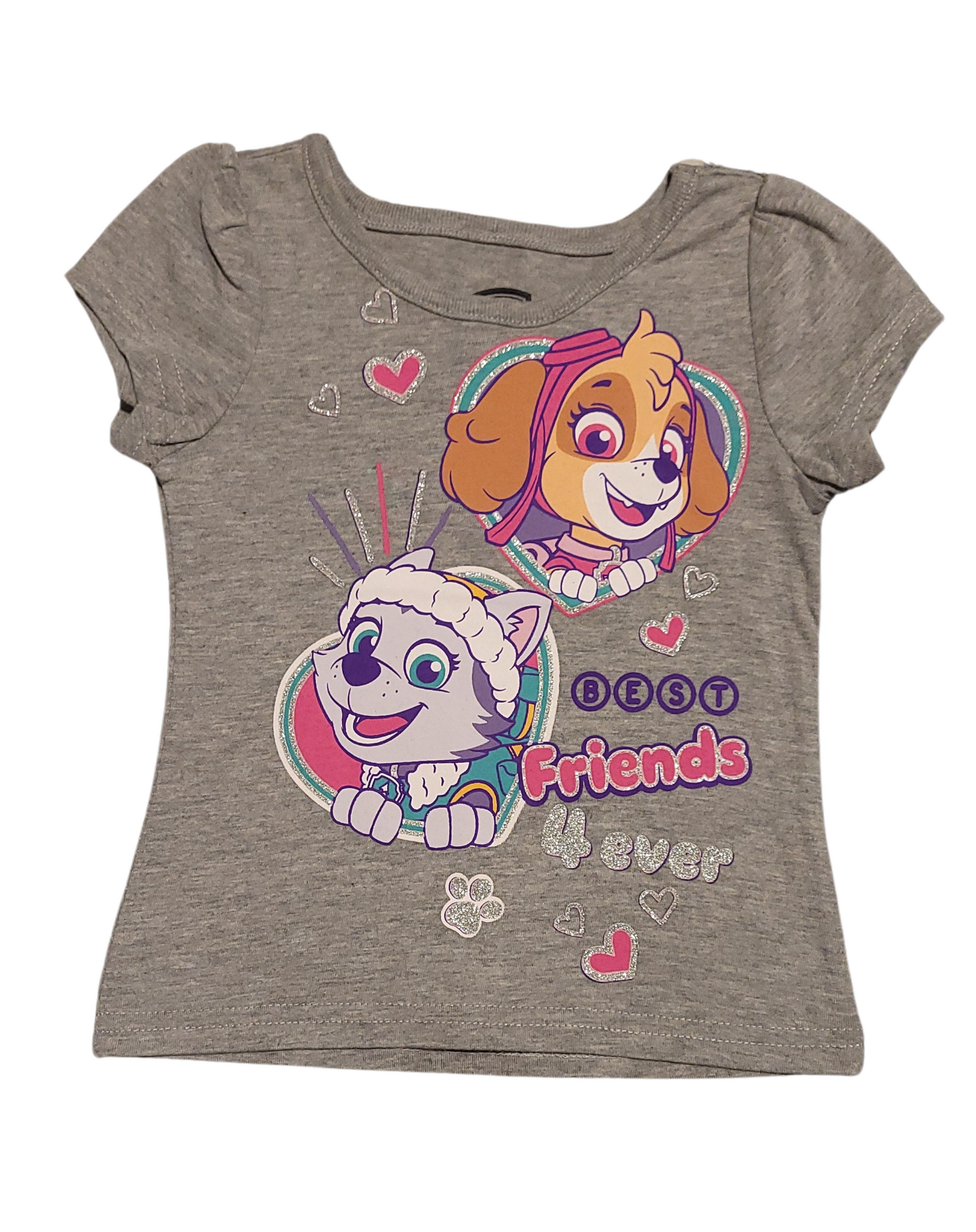 Licensed Nickelodeon PAW Patrol “Best Friends 4 Ever” Toddler Girl T-Shirt