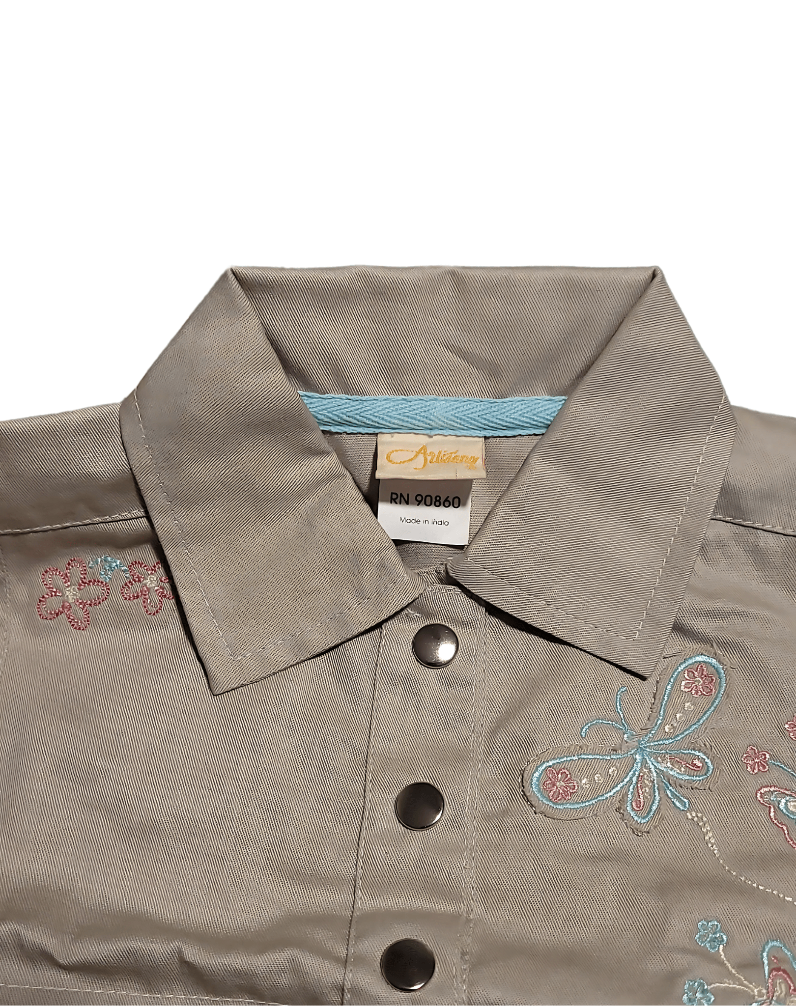 Butterfly Embroidered Button - Up Jacket – Toddler Girls' Stylish Cotton Jacket - Little Looms