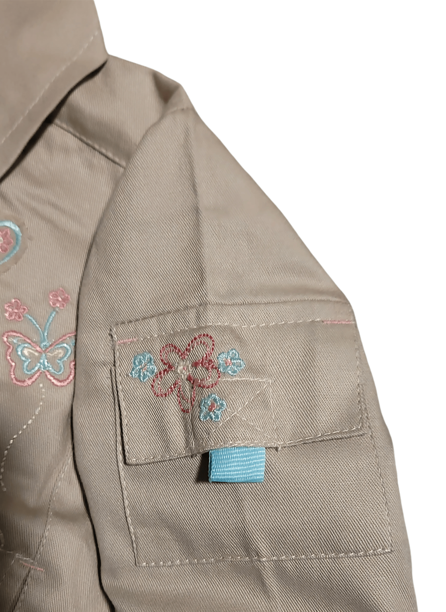 Butterfly Embroidered Button - Up Jacket – Toddler Girls' Stylish Cotton Jacket - Little Looms
