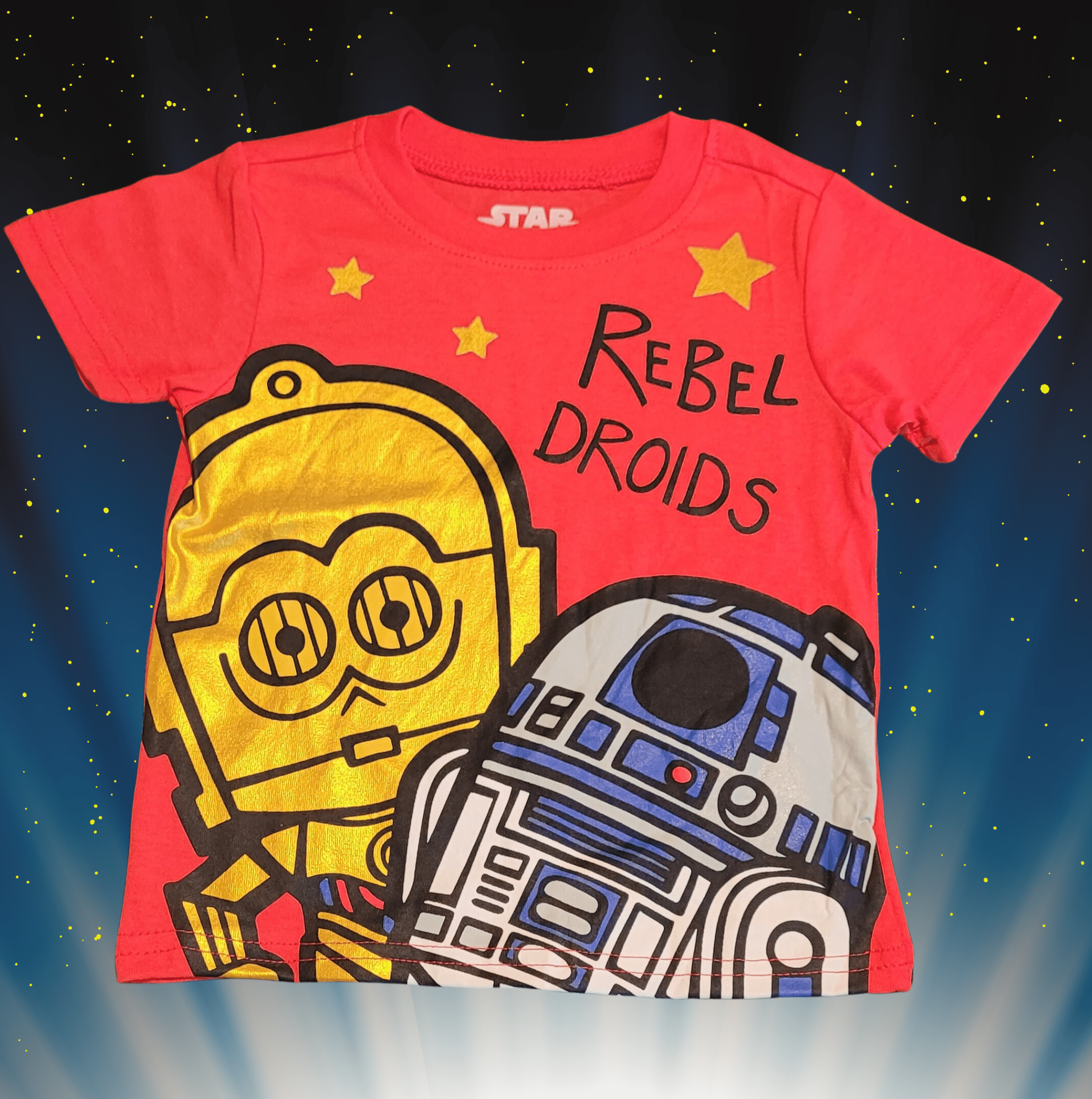Star Wars "Rebel Droids" C - 3PO and R2 - D2 Toddler Boys Graphic Tee - Little Looms