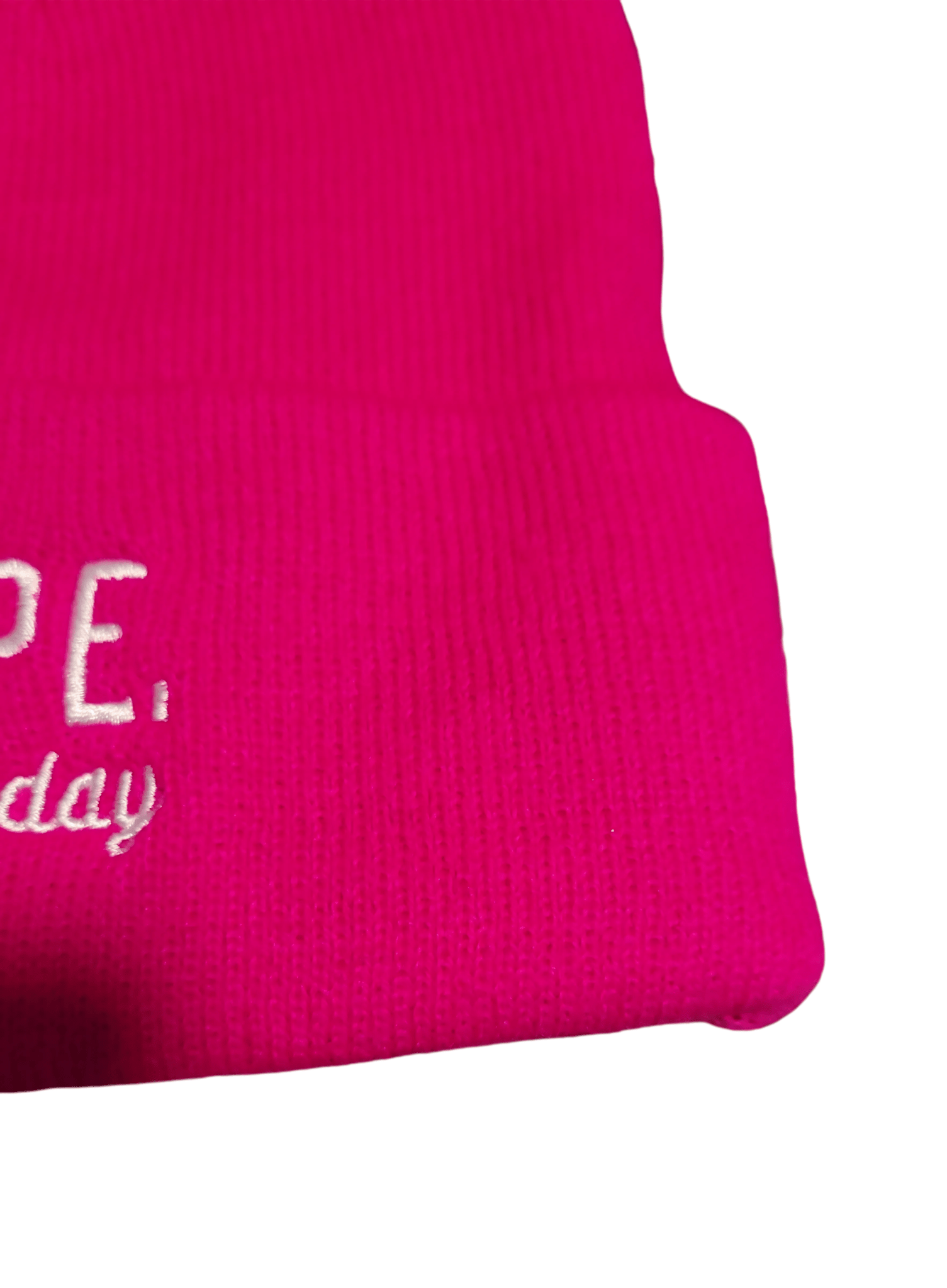 "NOPE Not Today" Embroidered Knit Beanie - Little Looms
