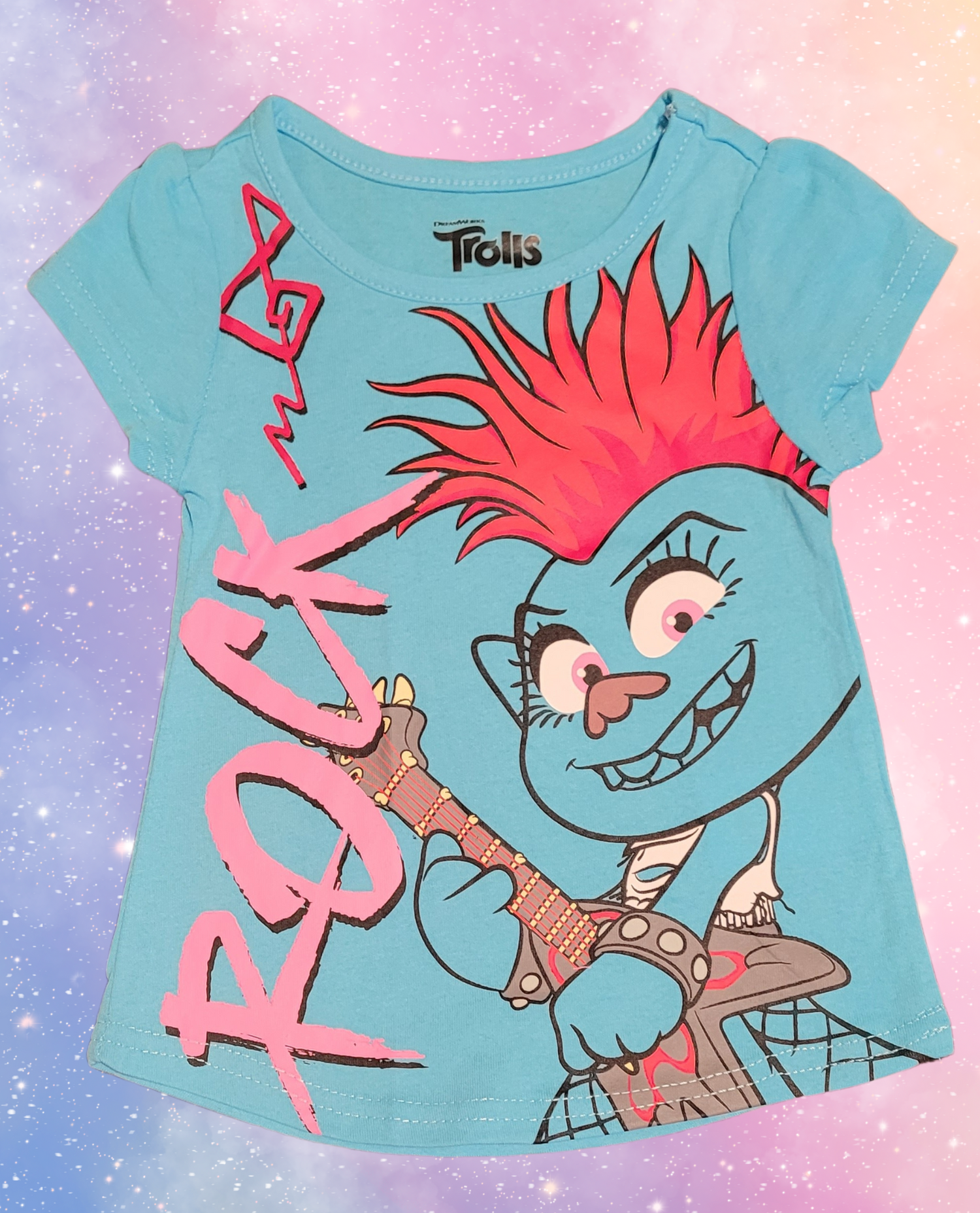 Licensed DreamWorks Trolls "Rock" Toddler Girl T-Shirt - 2T