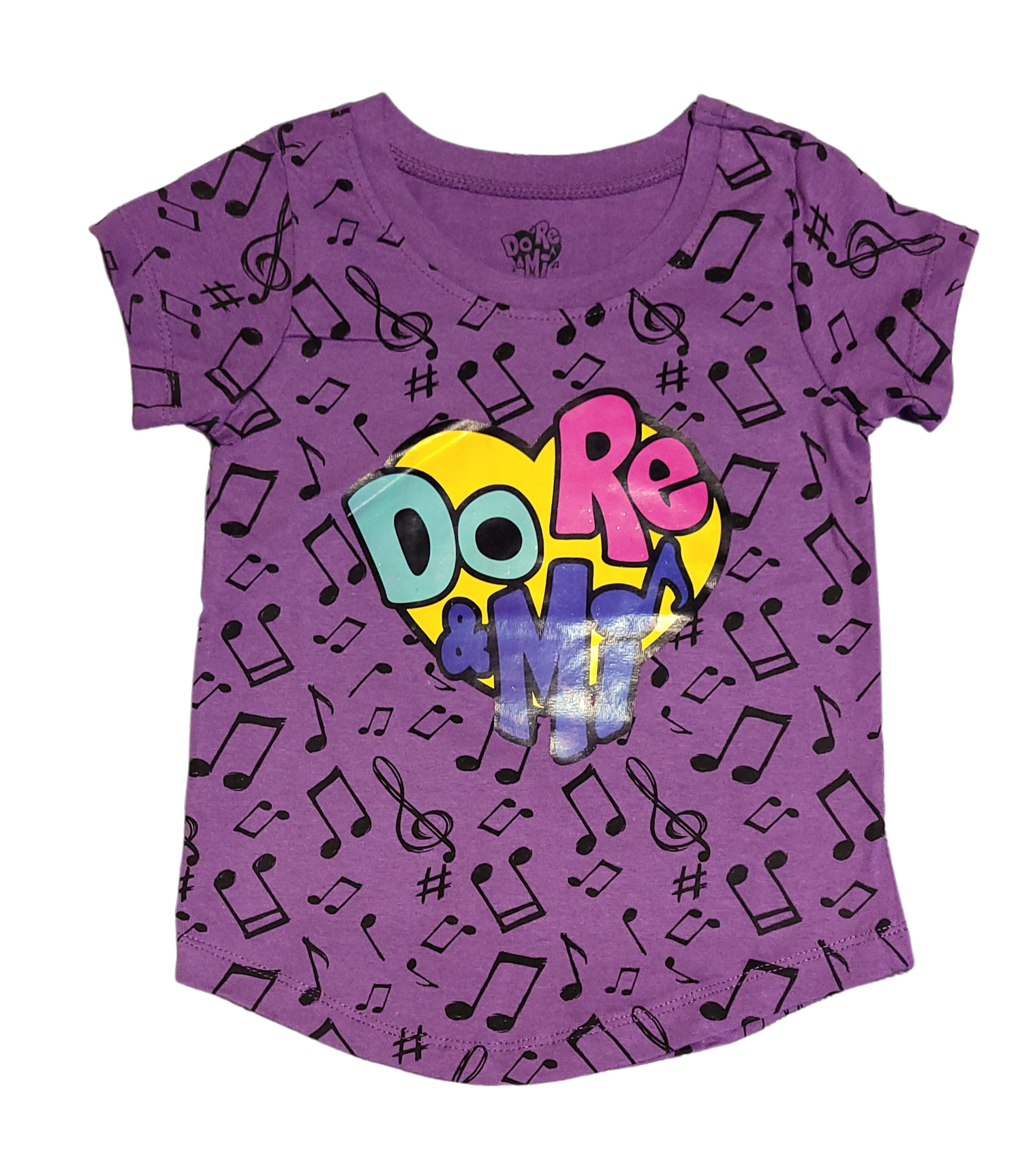 Licensed Do Re & Mi Playful Purple Musical Girl T-shirt - 4T