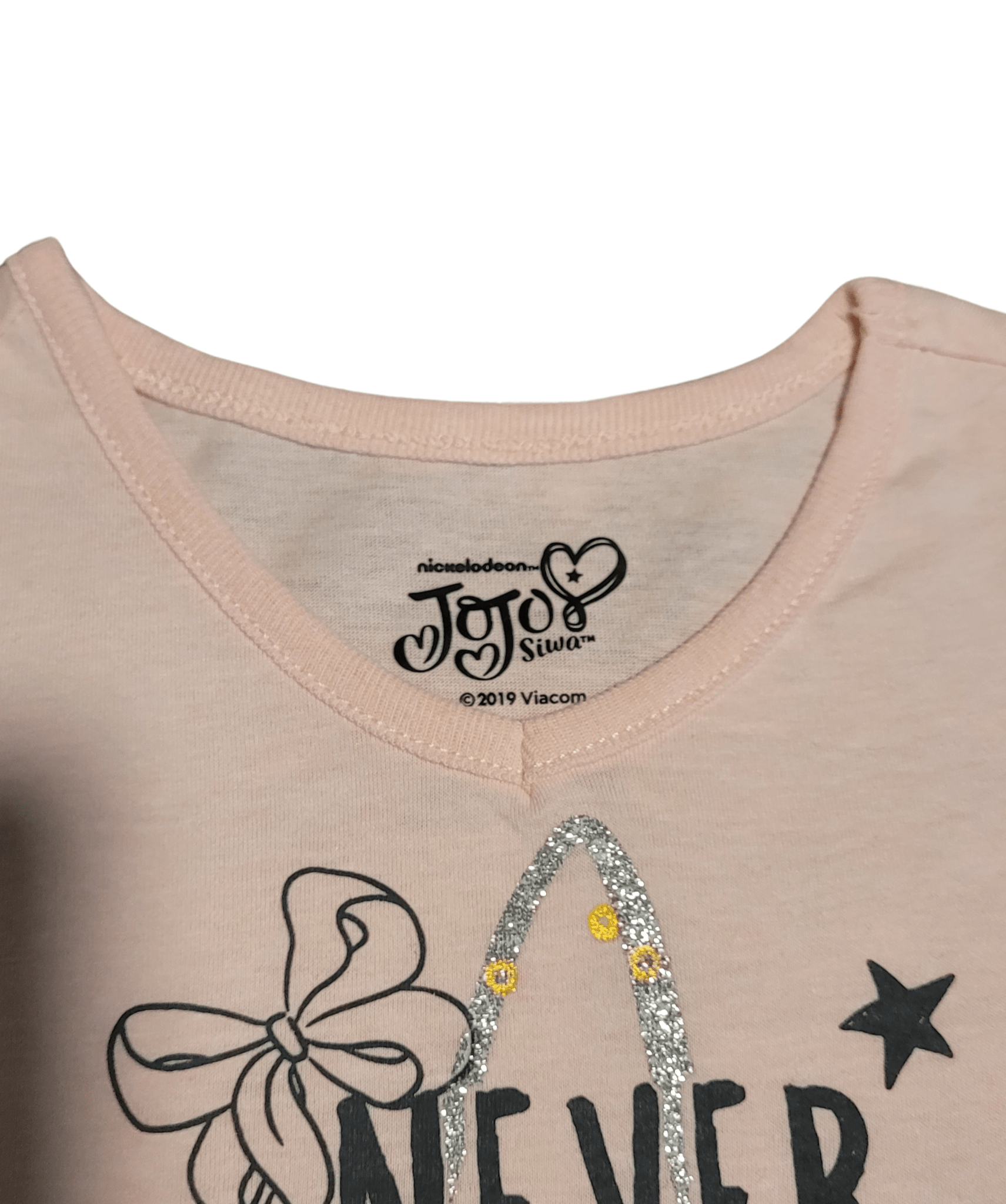 JoJo Siwa "Never Stop Looking Up" Glitter Star Graphic Tee for Toddlers – 2T - Little Looms