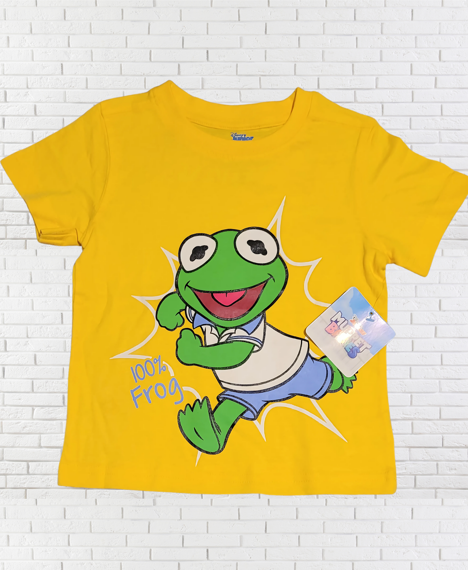 Licensed Disney Muppets Kermit "100% Frog" Toddler Boy T-Shirt - 2T