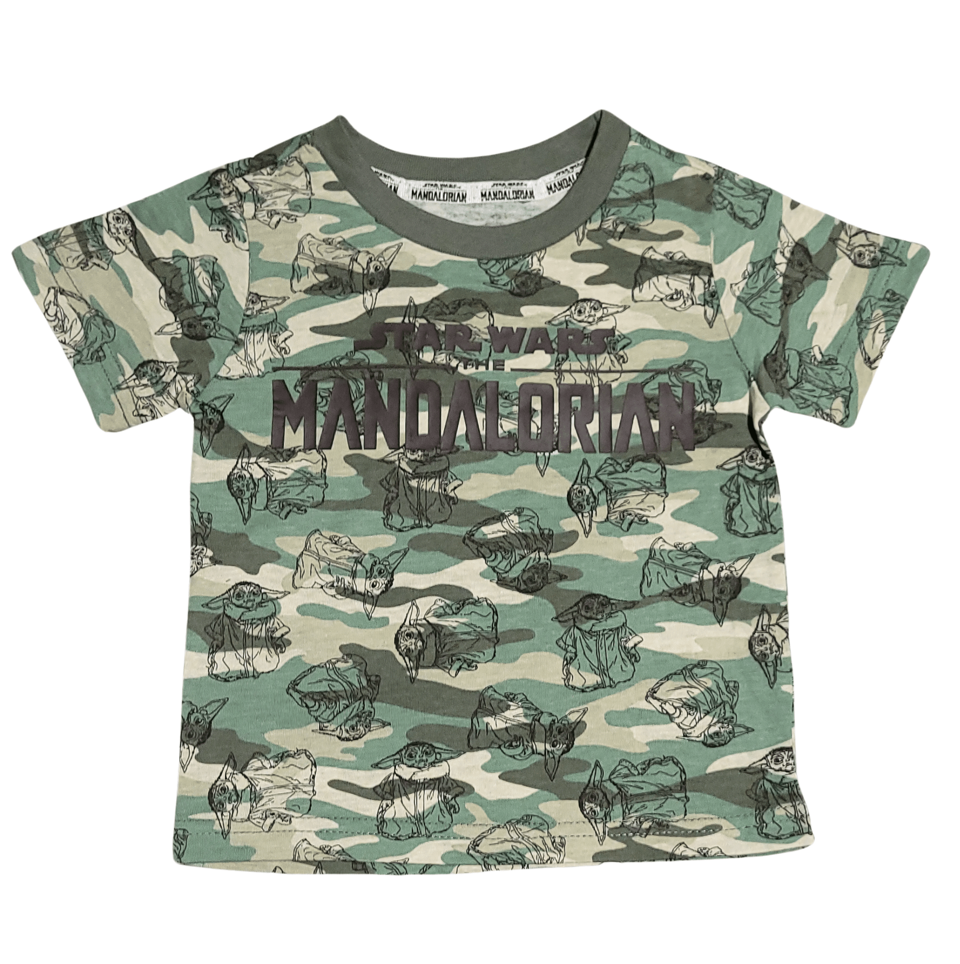 Star Wars The Mandalorian Baby Yoda Camo Toddler T-Shirt - 2T - Little Looms