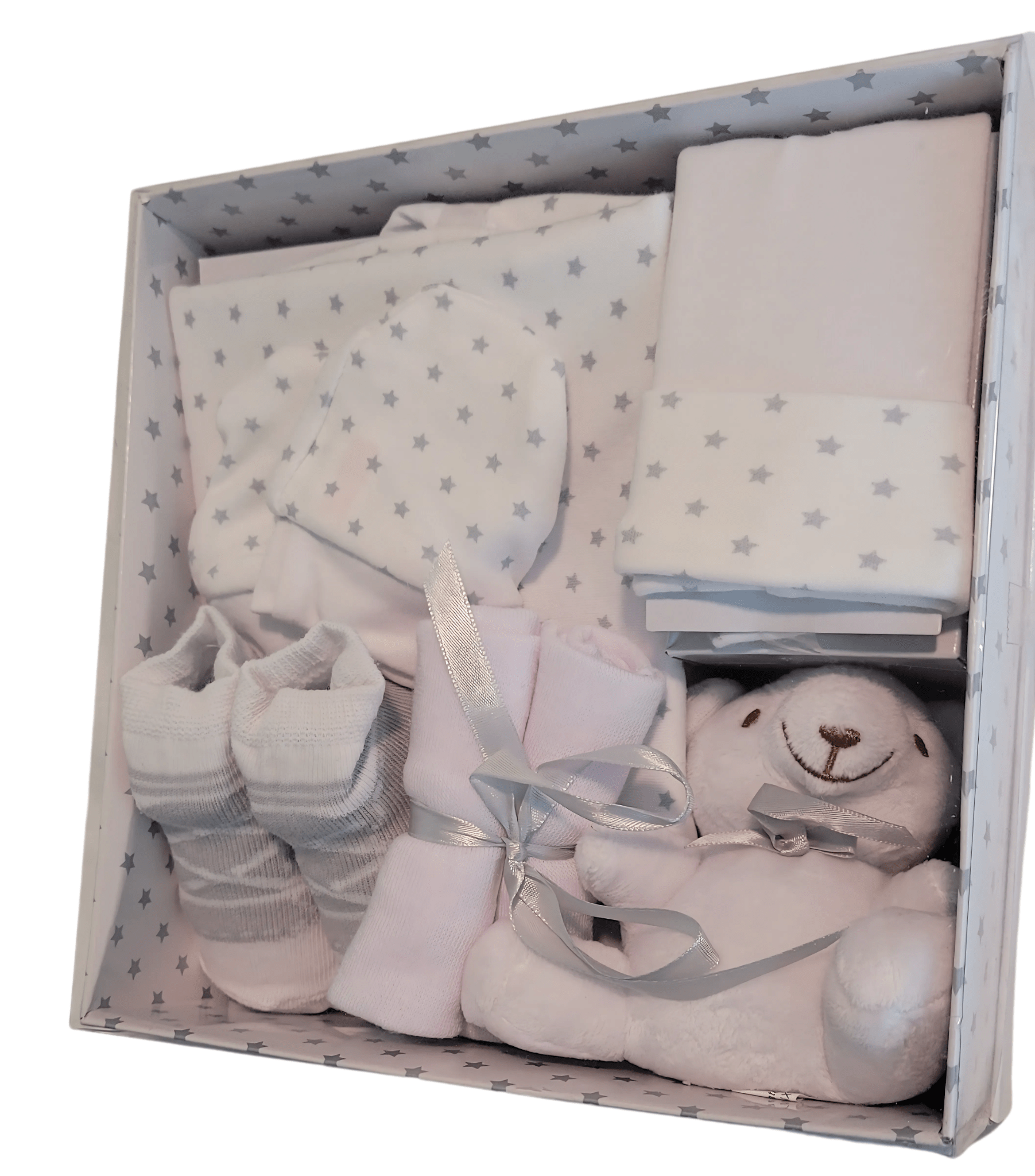 Amore by Kris X Kids Baby Gift Set - 7 - Piece Newborn Essentials with Plush Toy - Little Looms