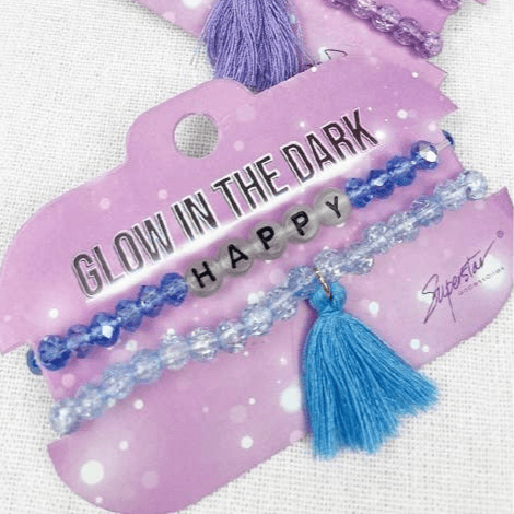 Glow - in - the - Dark Layered Bead Bracelet Set - Little Looms