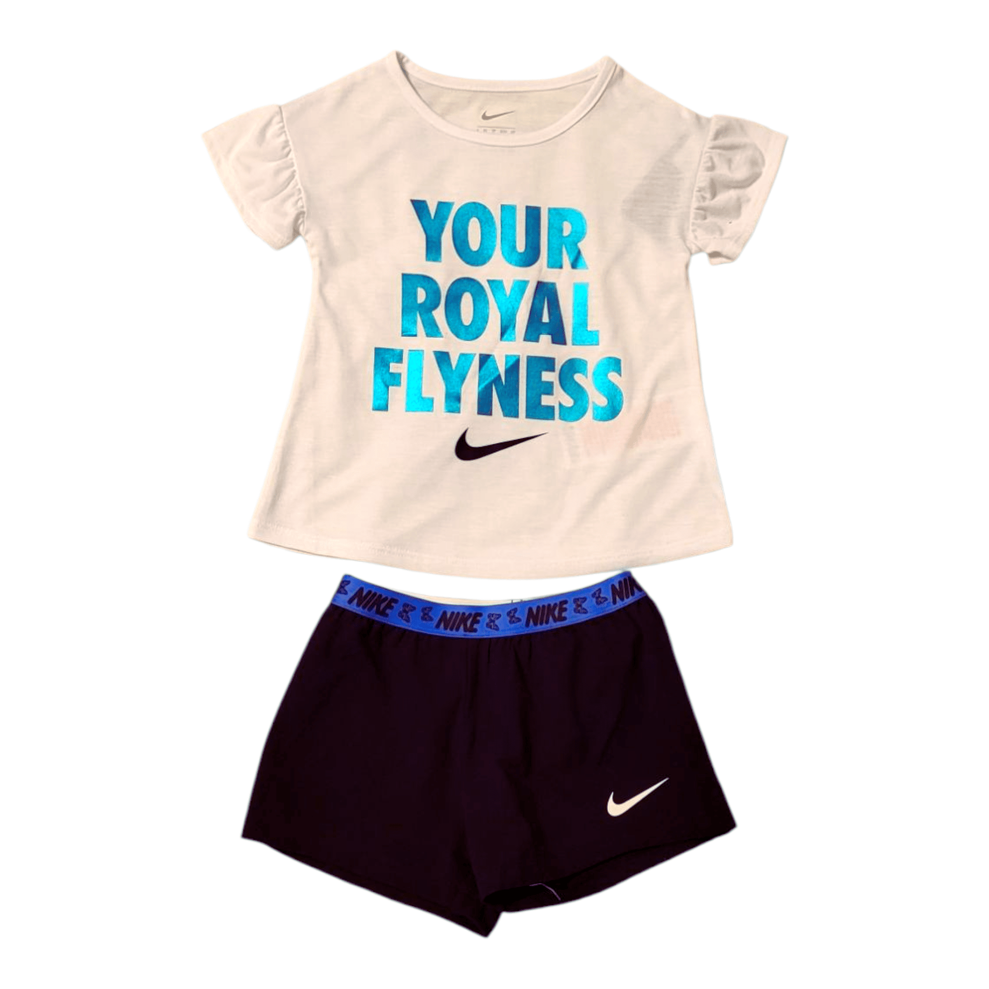 Nike "Royal Flyness" Girls' 2 - Piece Sport Set (Sizes 3T to 6/7) - Little Looms