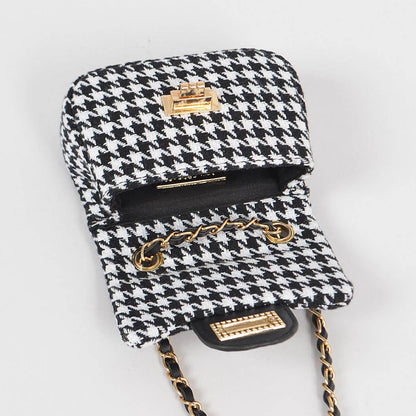 Tweed Houndstooth Mini Bag - Little Looms