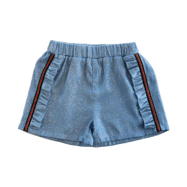 Sparkle Dot Ruffle Trim Shorts - Little Looms