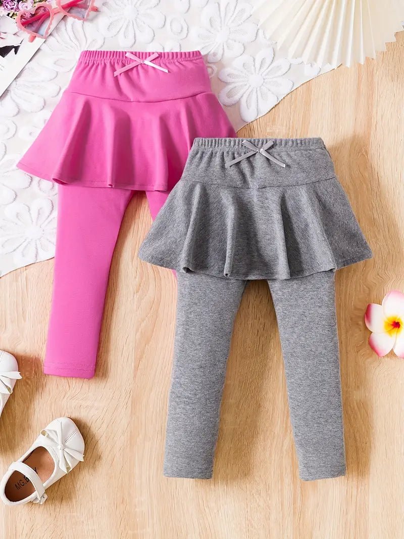 Toddler Girl Spin and Twirl Skirt Leggings - 2 Pack - Little Looms