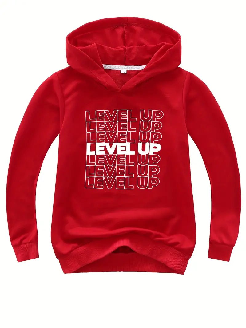Red Level Up Toddler Hoodie - Little Looms