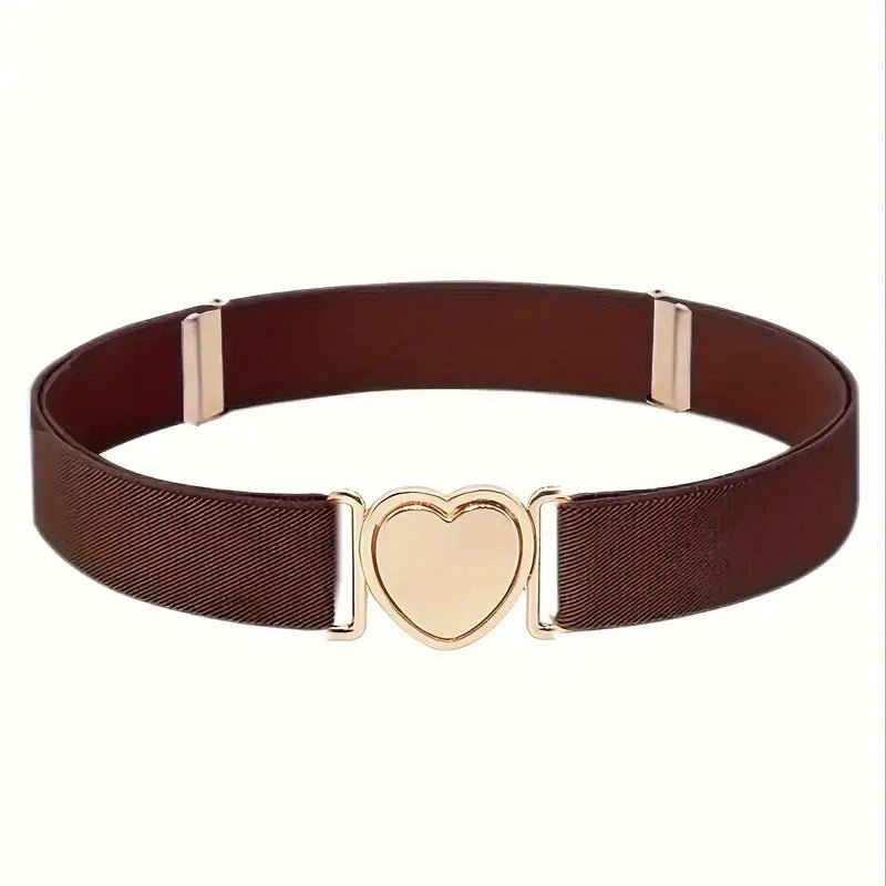 Girls’ Stretchy Belt with Adjustable Fit & Heart Buckle - Little Looms