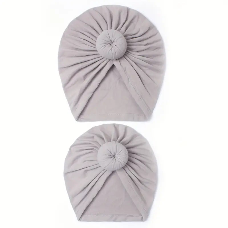 2-Pack Knotted Head Wrap Set - Adult and Child