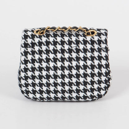 Tweed Houndstooth Mini Bag - Little Looms