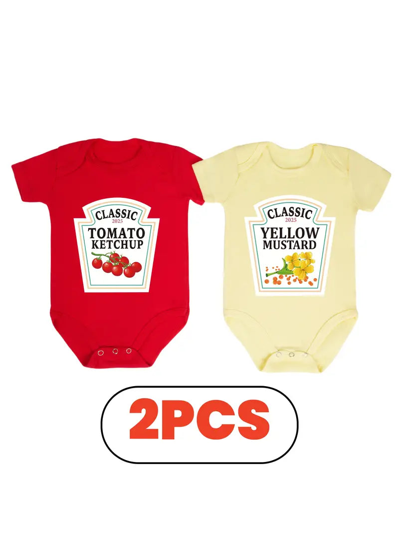 The Classic Ketchup and Mustard Duo Baby Bodysuits 2-Pack