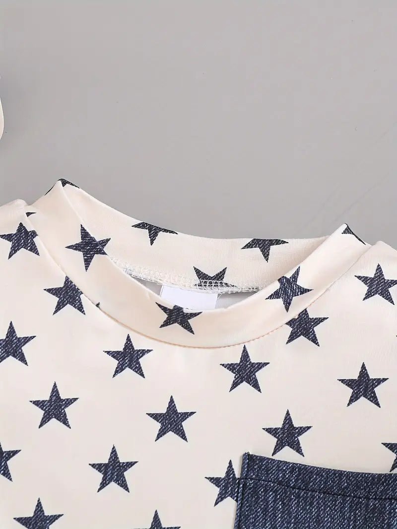 Covered In Stars Toddler Tee - Little Looms