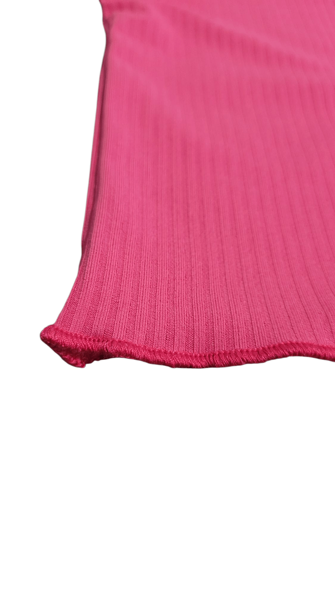 Girls Ribbed Lettuce Trim Tank Tops - Little Looms