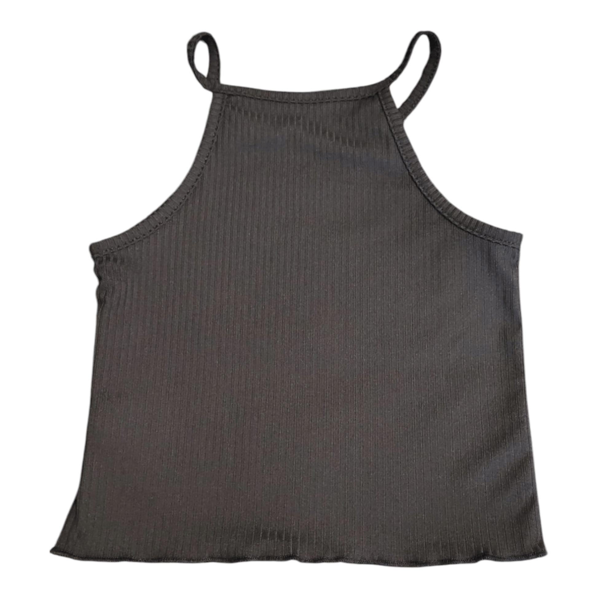 Girls Ribbed Lettuce Trim Tank Tops - Little Looms