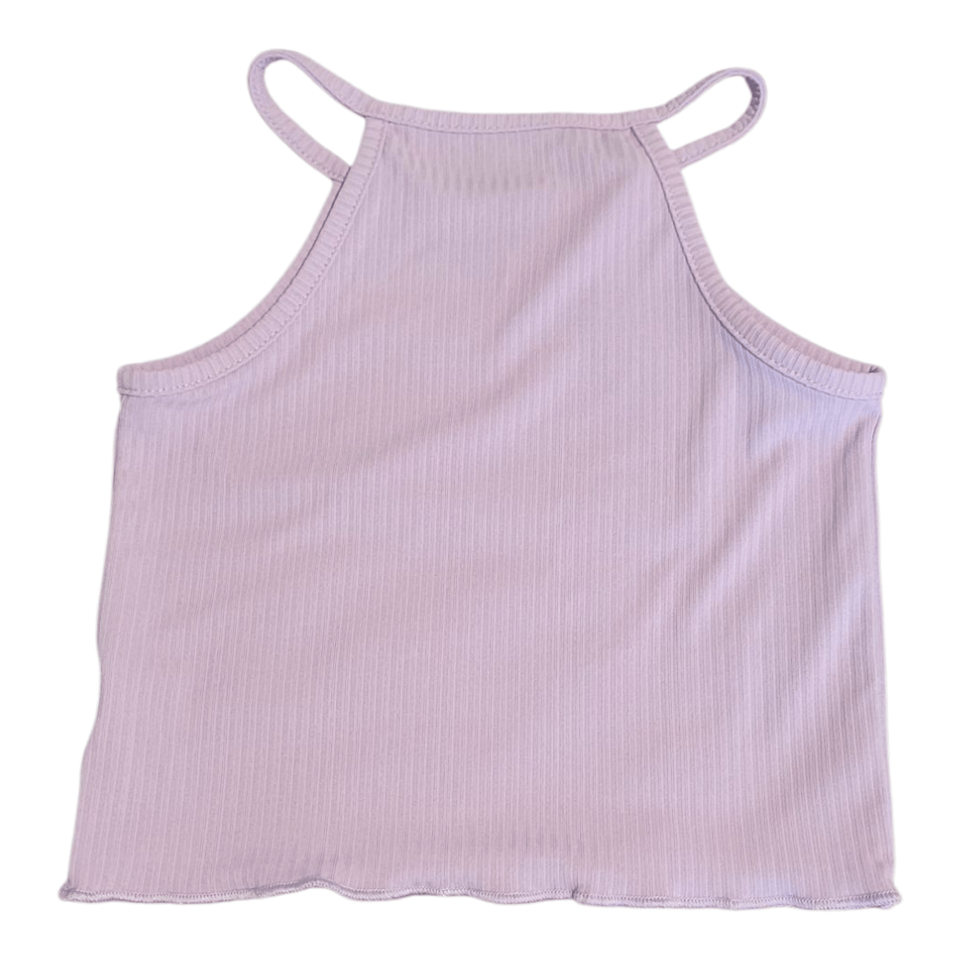 Girls Ribbed Lettuce Trim Tank Tops - Little Looms