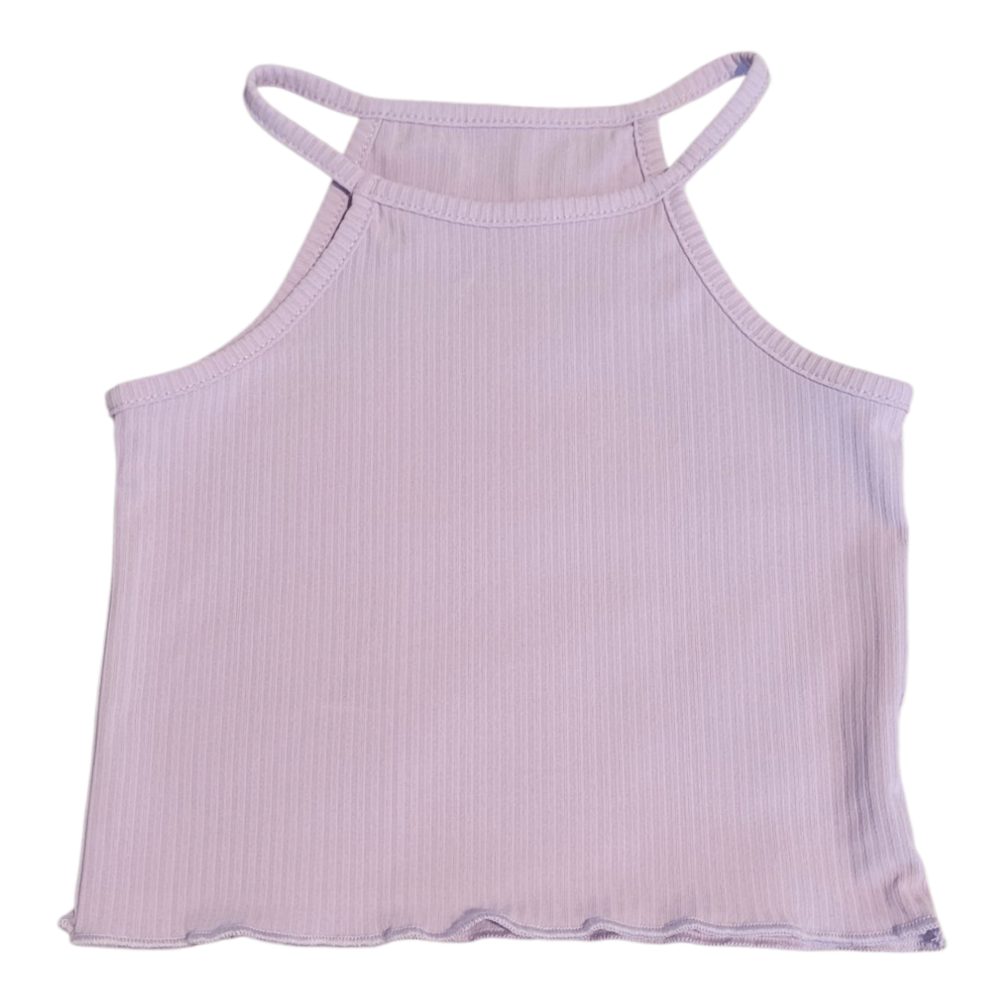 Girls Ribbed Lettuce Trim Tank Tops - Little Looms