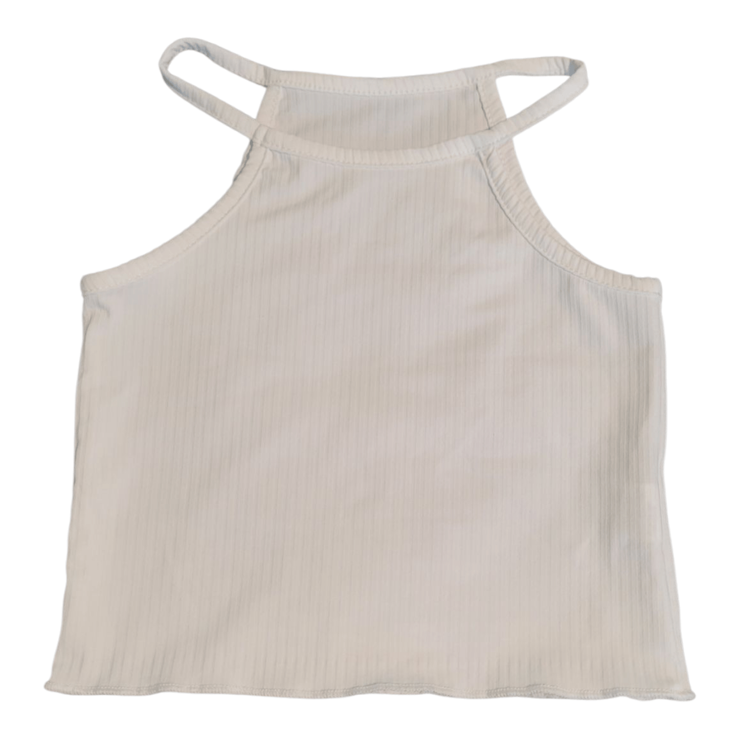 Girls Ribbed Lettuce Trim Tank Tops - Little Looms