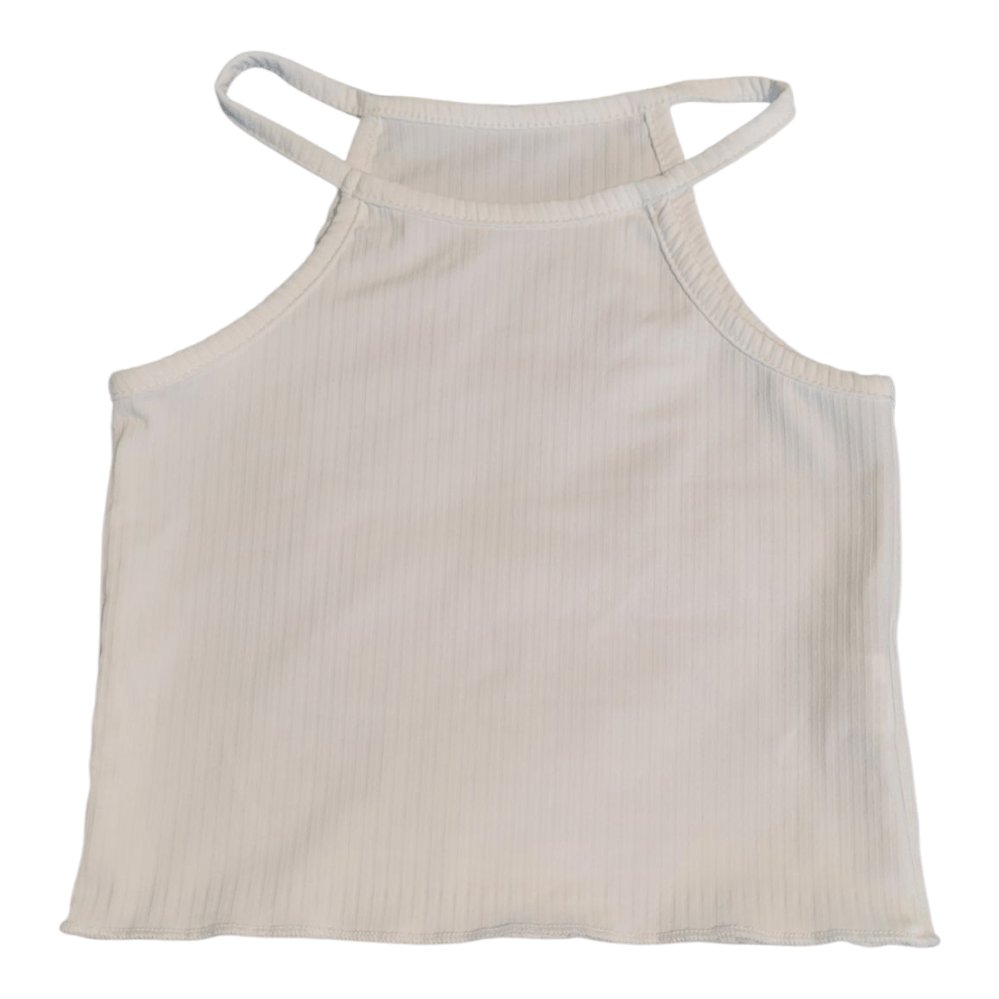 Girls Ribbed Lettuce Trim Tank Tops - Little Looms
