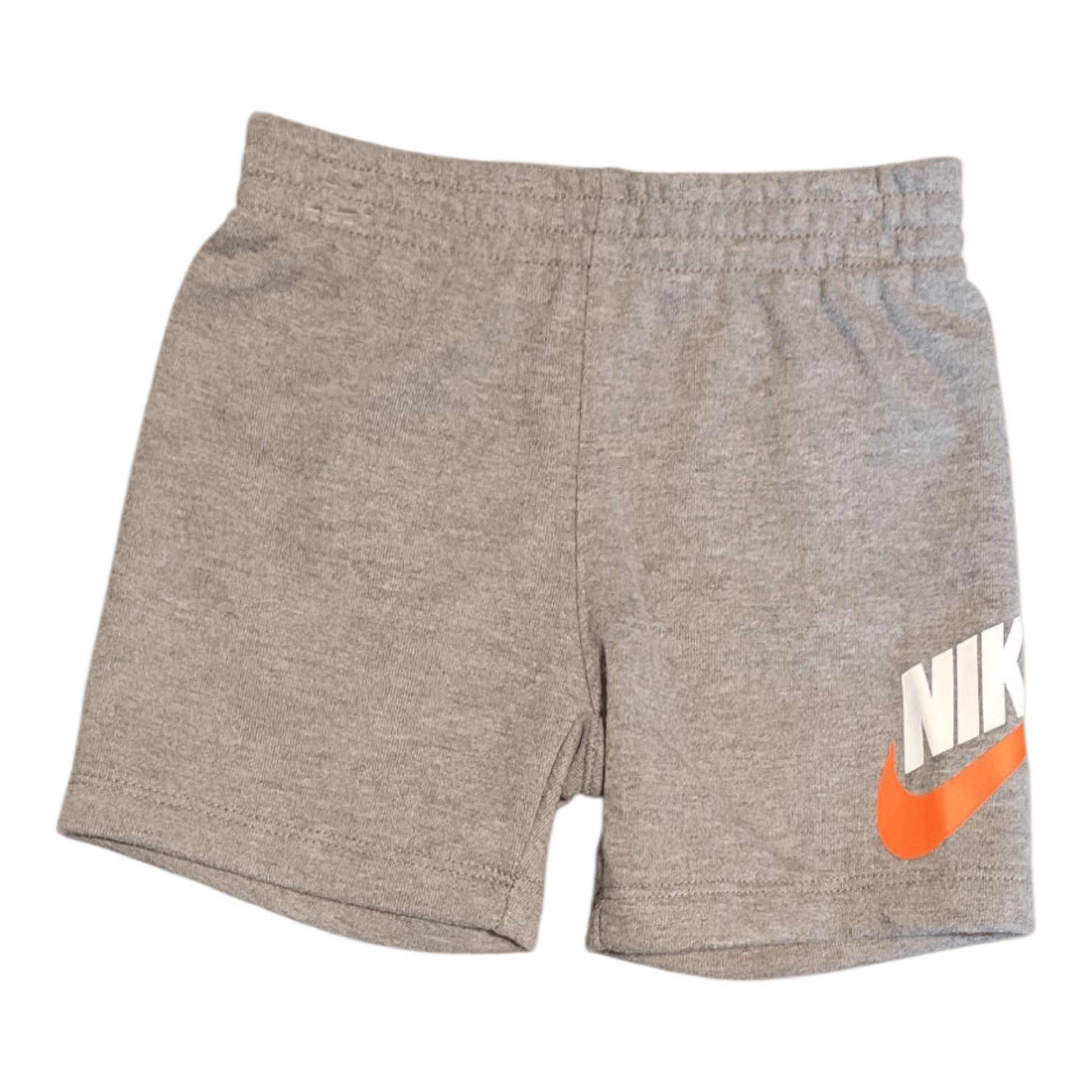 Nike Boys Lime Green Allover Logo Tee & Gray Shorts Set - Little Looms