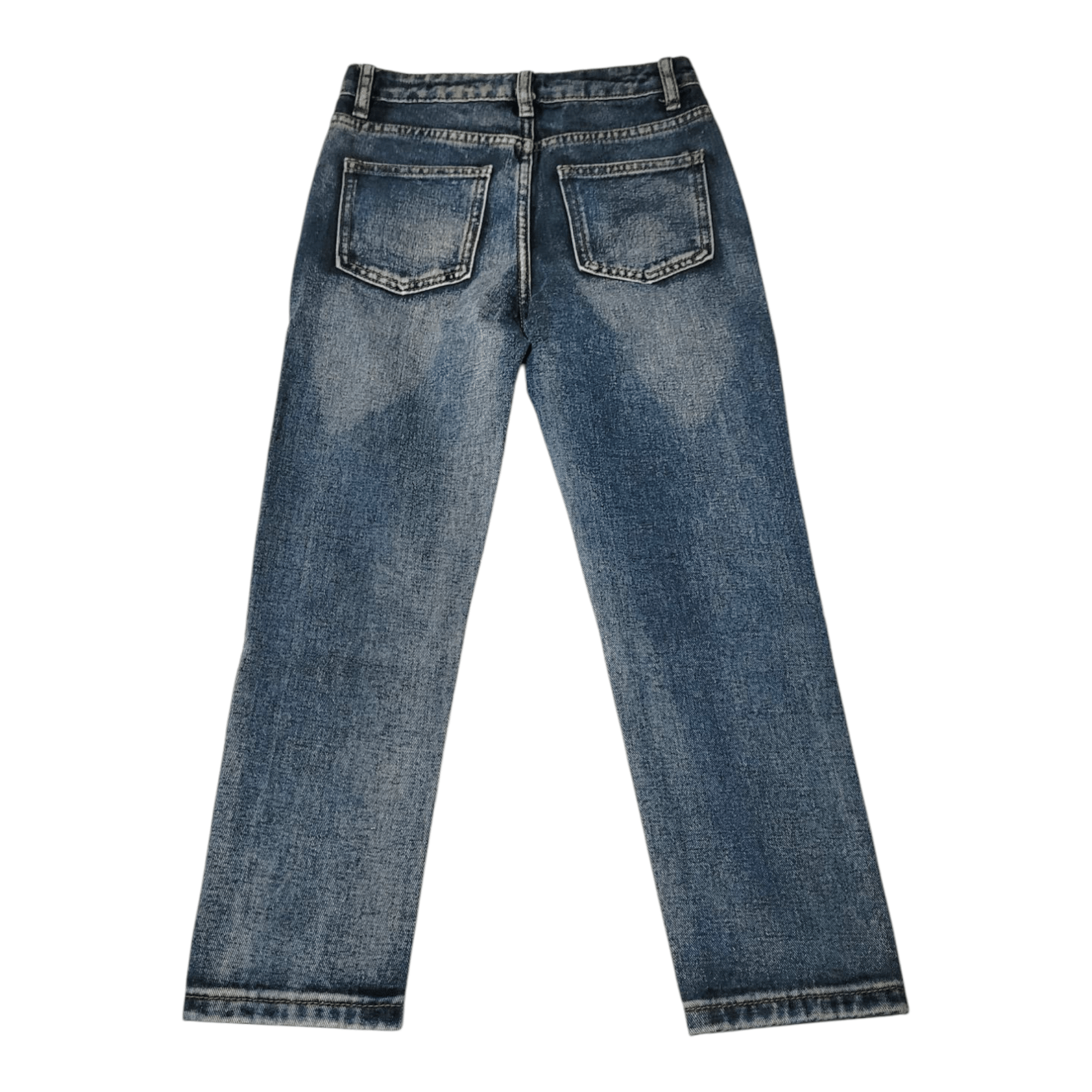 Boys’ Skinny Fit Distressed Denim Jeans – Low Waist, Cotton Blend - Little Looms