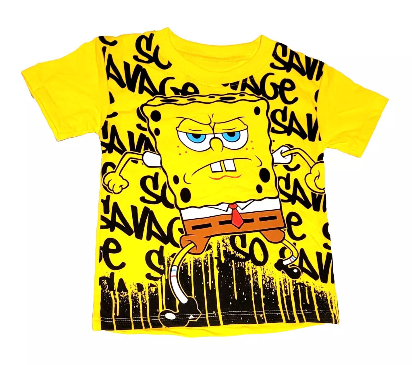 SpongeBob SquarePants Yellow "Savage" Toddler Tee - Little Looms