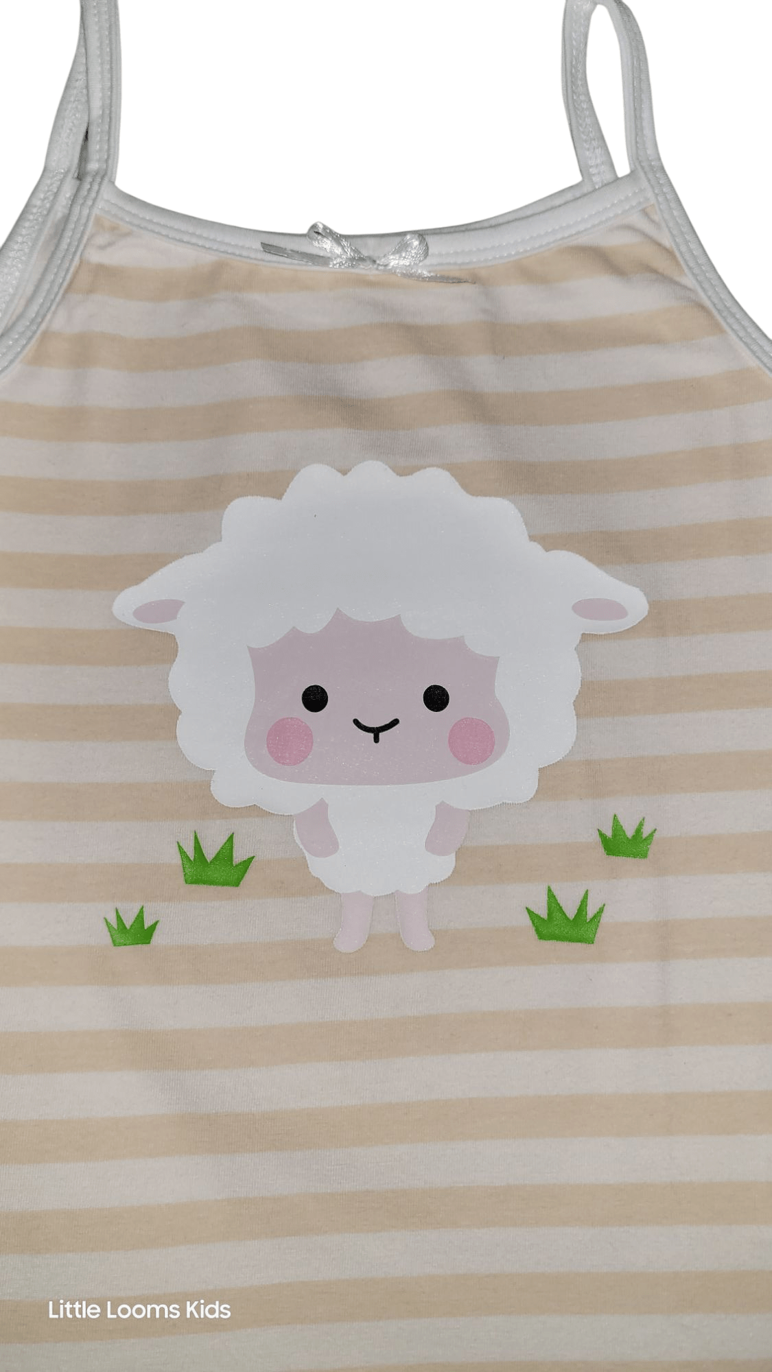 Striped Lamb Love Girls Cami Tank - Little Looms