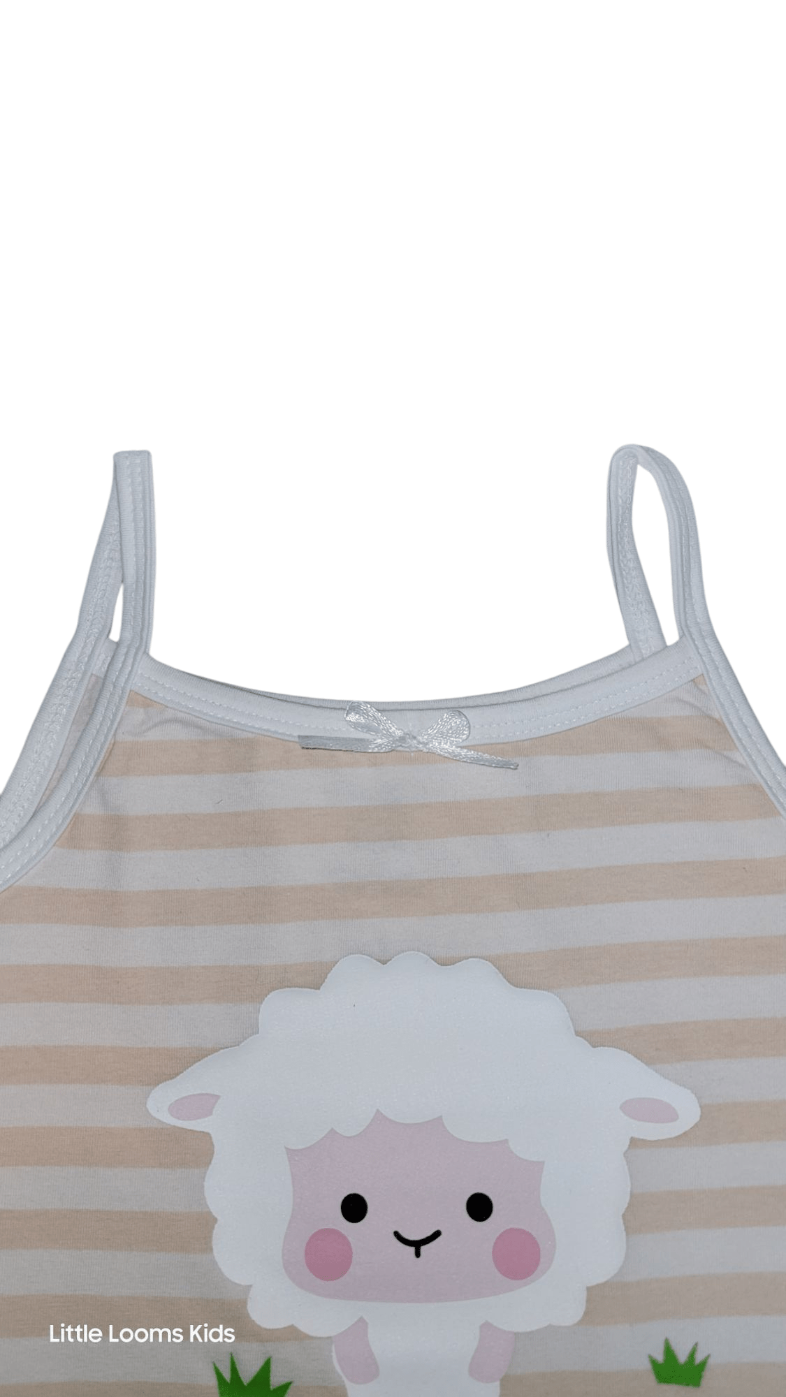 Striped Lamb Love Girls Cami Tank - Little Looms