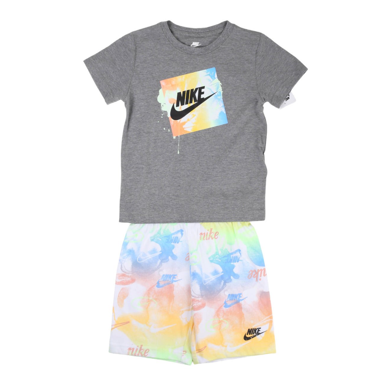 Nike Boys' 2 - Piece Summer Set – Graphic Tee & Multicolor Shorts - Little Looms